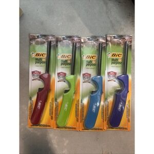 BIC 1-Pack‎ Multi-Purpose Lighters Multi Colors  4 Packs Of  1
